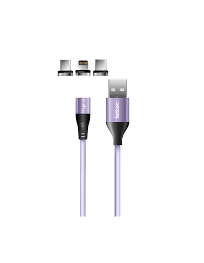 [FB-6490] Cable Foxbox Magnet Lightning C Violeta
